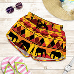 Sunset African Tribal Pattern Print Women's Shorts