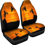 Sunset Dirt Bike Riders Universal Fit Car Seat Covers GearFrost