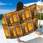Sunset Ethnic African Tribal Print Beach Sarong Wrap