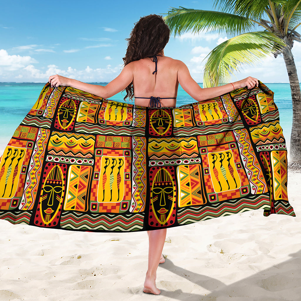 Sunset Ethnic African Tribal Print Beach Sarong Wrap