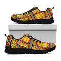 Sunset Ethnic African Tribal Print Black Running Shoes