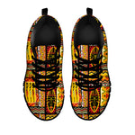 Sunset Ethnic African Tribal Print Black Sneakers