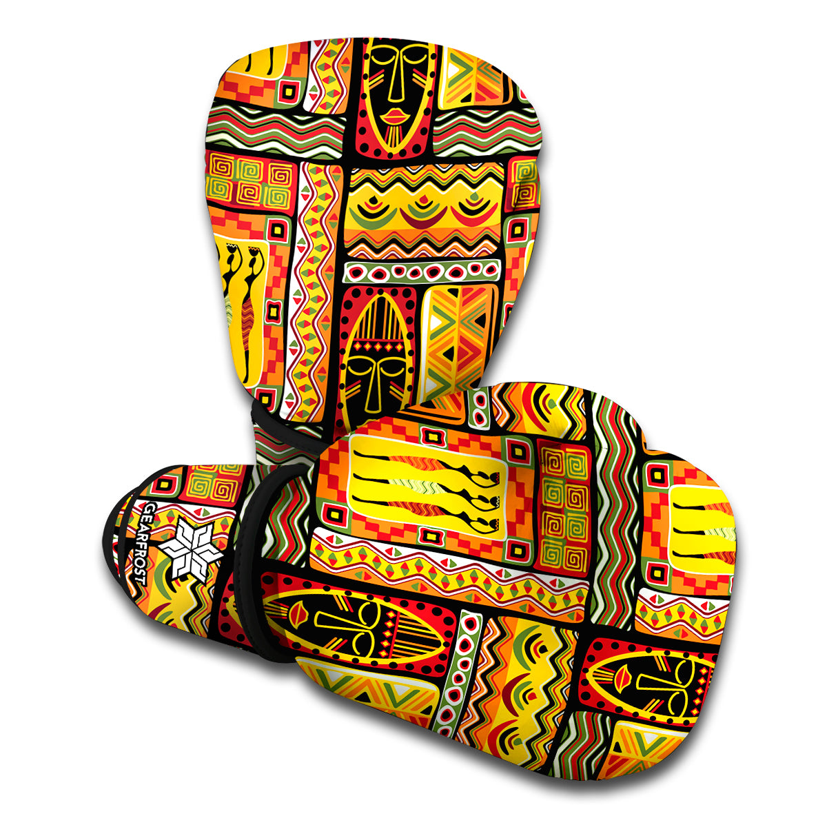 Sunset Ethnic African Tribal Print Boxing Gloves