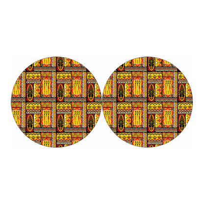 Sunset Ethnic African Tribal Print Car Coasters