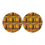 Sunset Ethnic African Tribal Print Car Coasters