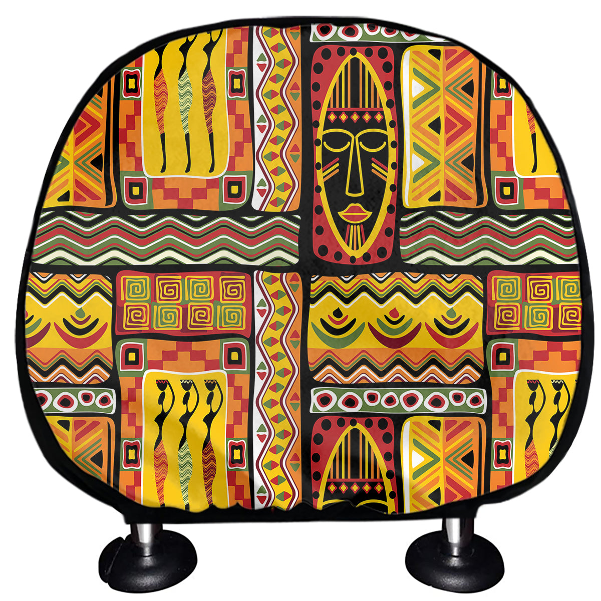Sunset Ethnic African Tribal Print Car Headrest Covers