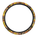 Sunset Ethnic African Tribal Print Car Steering Wheel Cover