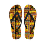 Sunset Ethnic African Tribal Print Flip Flops