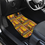 Sunset Ethnic African Tribal Print Front and Back Car Floor Mats