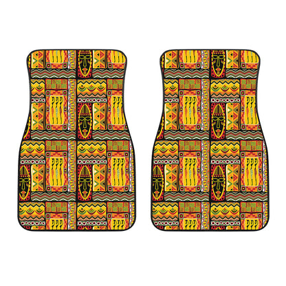 Sunset Ethnic African Tribal Print Front Car Floor Mats