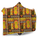 Sunset Ethnic African Tribal Print Hooded Blanket