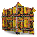 Sunset Ethnic African Tribal Print Hooded Blanket