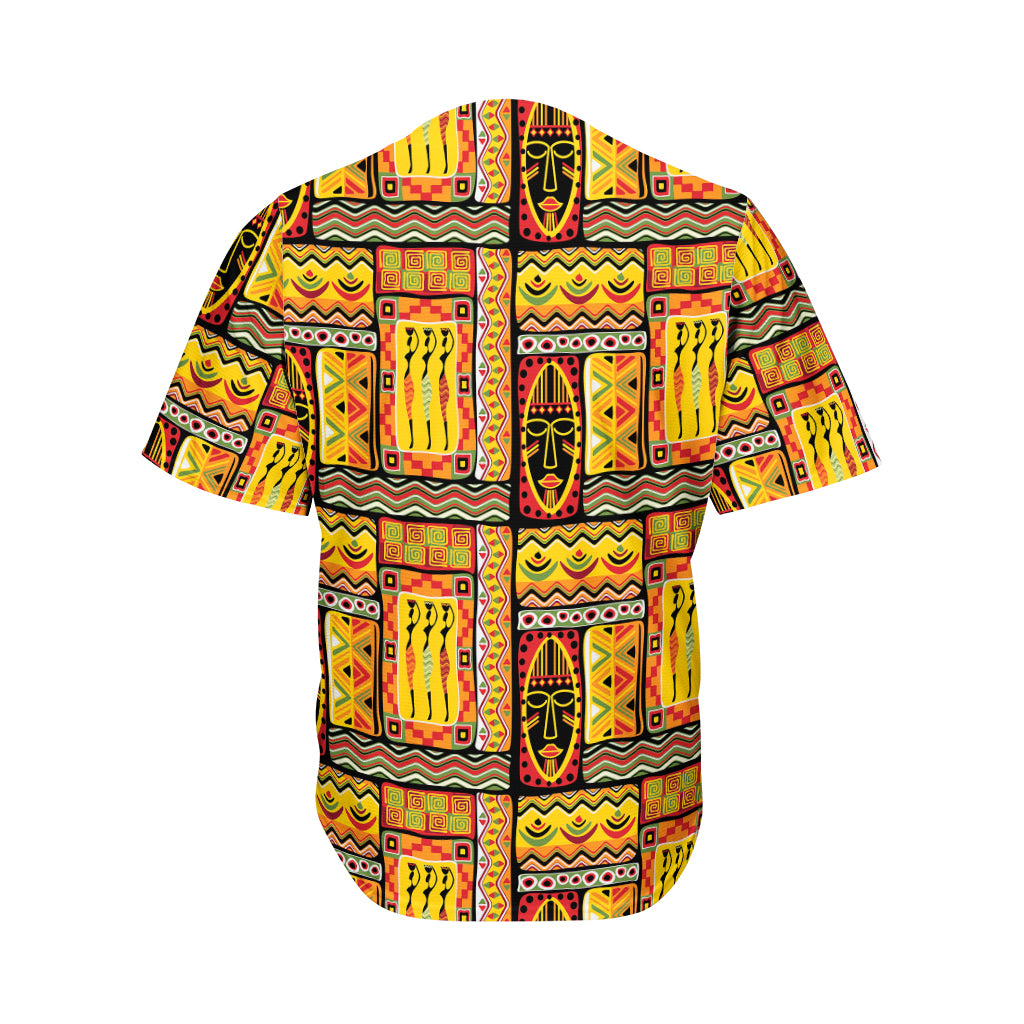 Sunset Ethnic African Tribal Print Men's Baseball Jersey