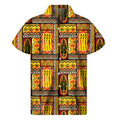 Sunset Ethnic African Tribal Print Men's Short Sleeve Shirt