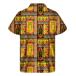 Sunset Ethnic African Tribal Print Men's Short Sleeve Shirt