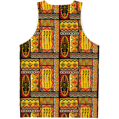 Sunset Ethnic African Tribal Print Men's Tank Top