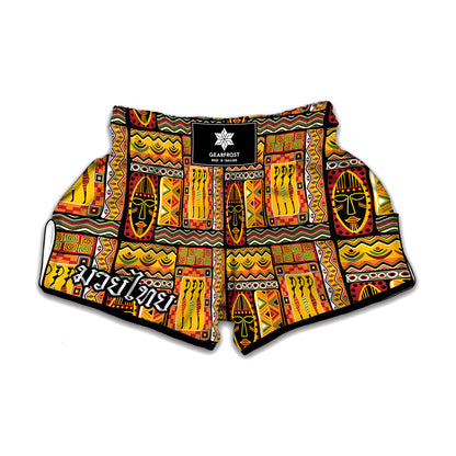 Sunset Ethnic African Tribal Print Muay Thai Boxing Shorts