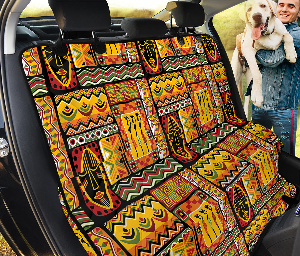 Sunset Ethnic African Tribal Print Pet Car Back Seat Cover