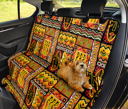 Sunset Ethnic African Tribal Print Pet Car Back Seat Cover