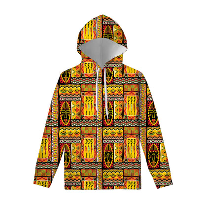 Sunset Ethnic African Tribal Print Pullover Hoodie
