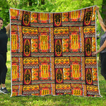 Sunset Ethnic African Tribal Print Quilt