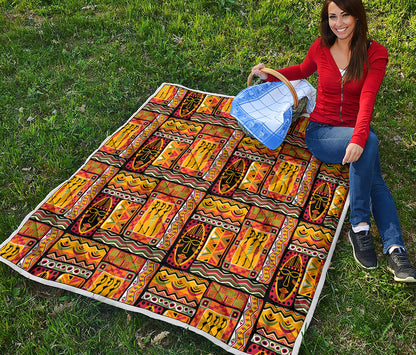 Sunset Ethnic African Tribal Print Quilt