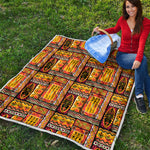 Sunset Ethnic African Tribal Print Quilt