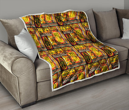 Sunset Ethnic African Tribal Print Quilt