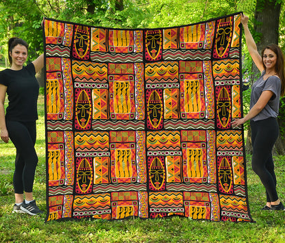 Sunset Ethnic African Tribal Print Quilt