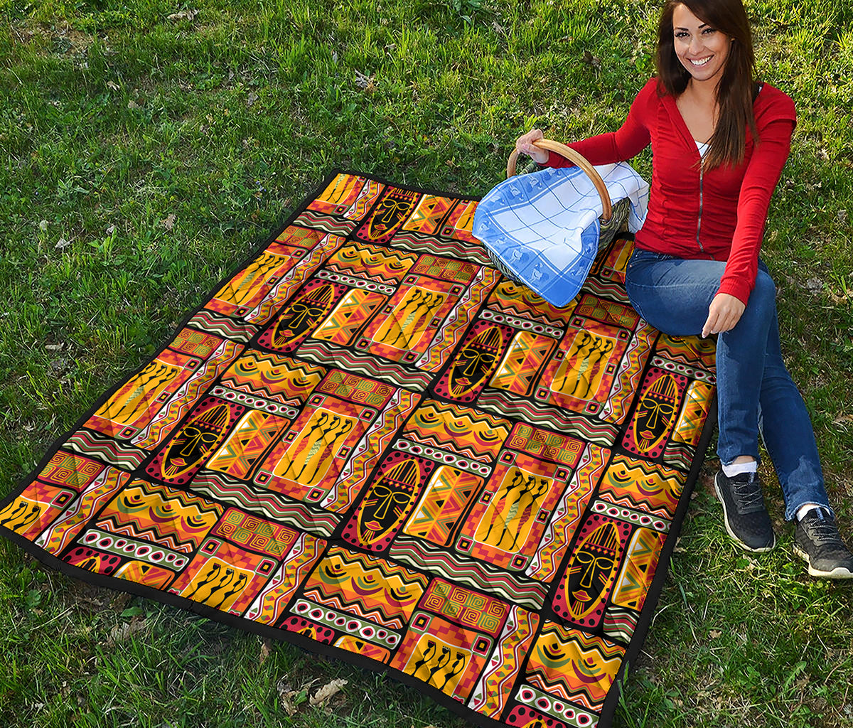 Sunset Ethnic African Tribal Print Quilt