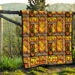 Sunset Ethnic African Tribal Print Quilt