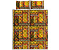 Sunset Ethnic African Tribal Print Quilt Bed Set