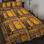 Sunset Ethnic African Tribal Print Quilt Bed Set