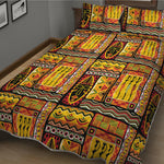Sunset Ethnic African Tribal Print Quilt Bed Set