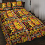 Sunset Ethnic African Tribal Print Quilt Bed Set