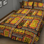 Sunset Ethnic African Tribal Print Quilt Bed Set