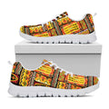 Sunset Ethnic African Tribal Print White Running Shoes