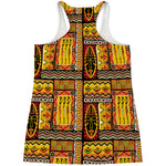 Sunset Ethnic African Tribal Print Women's Racerback Tank Top