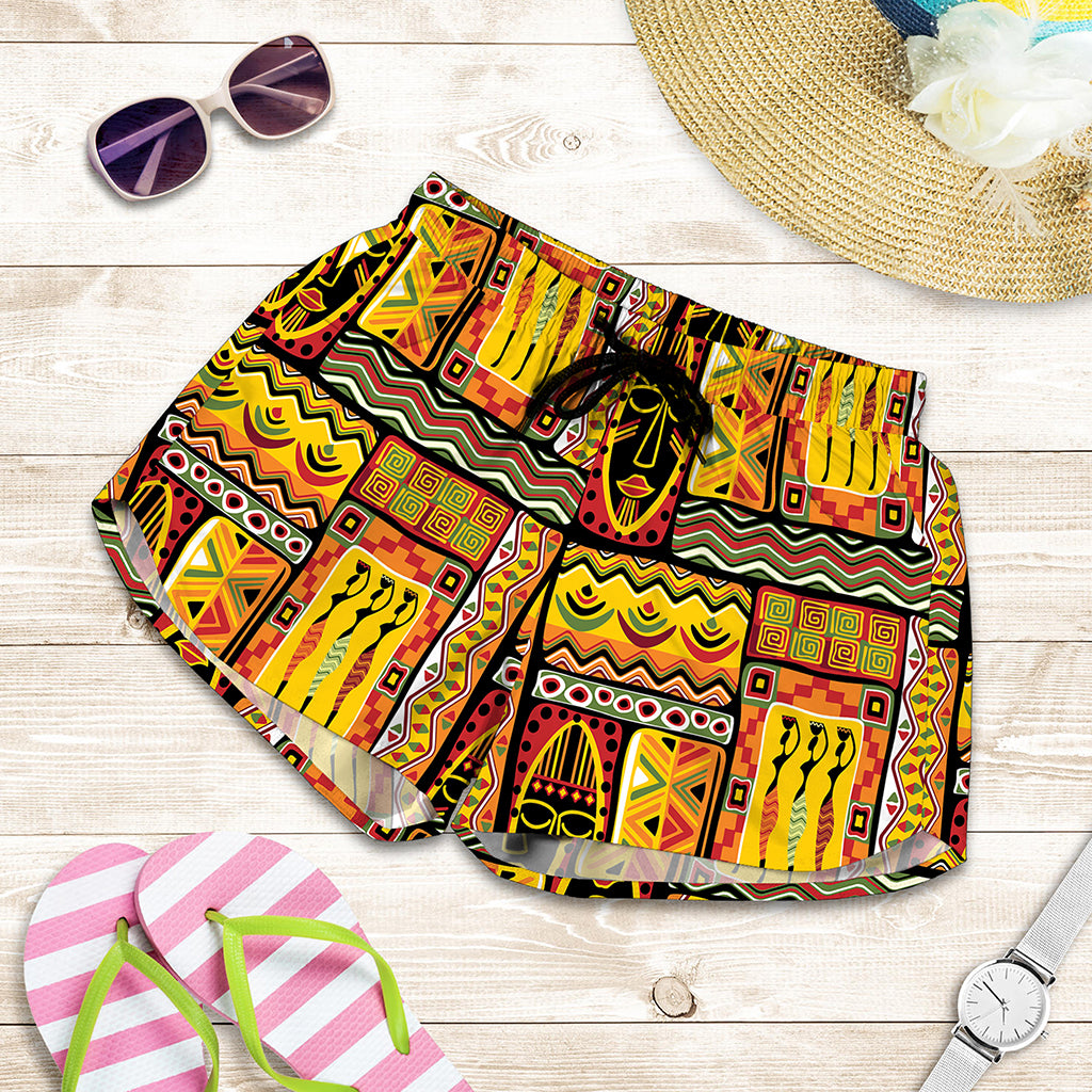 Sunset Ethnic African Tribal Print Women's Shorts