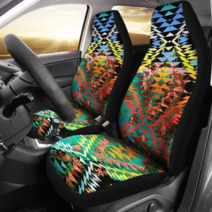 Sunset Grunge Taos Native American Universal Fit Car Seat Covers GearFrost