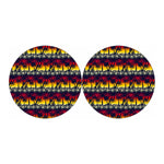 Sunset Hibiscus Palm Tree Pattern Print Car Coasters