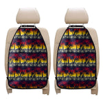 Sunset Hibiscus Palm Tree Pattern Print Car Seat Organizers