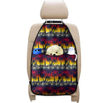 Sunset Hibiscus Palm Tree Pattern Print Car Seat Organizers