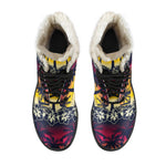 Sunset Hibiscus Palm Tree Pattern Print Comfy Boots GearFrost
