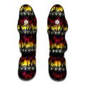 Sunset Hibiscus Palm Tree Pattern Print Muay Thai Shin Guards
