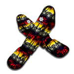 Sunset Hibiscus Palm Tree Pattern Print Muay Thai Shin Guard