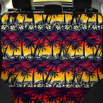 Sunset Hibiscus Palm Tree Pattern Print Pet Car Back Seat Cover