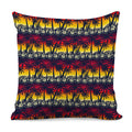 Sunset Hibiscus Palm Tree Pattern Print Pillow Cover