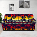 Sunset Hibiscus Palm Tree Pattern Print Sofa Cover