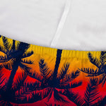 Sunset Hibiscus Palm Tree Pattern Print Sofa Cover